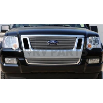 T-Rex Truck Products Grille Insert - Horizontal Bar Rectangular Polished Aluminum - 21662