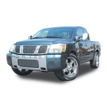 T-Rex Truck Products Grille Insert - Horizontal Bar Rectangular Polished Aluminum - 21780