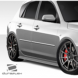 Extreme Dimensions Side Skirt - Primered Fiberglass Reinforced Plastic Black Set of 2 - 107762