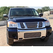 T-Rex Truck Products Grille Insert - Horizontal Bar Rectangular Polished Aluminum - 21781
