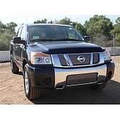 T-Rex Truck Products Grille Insert - Horizontal Bar Rectangular Polished Aluminum - 21783