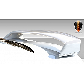 Extreme Dimensions Spoiler - 1 Piece Primered Fiberglass Black - 108592