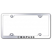 Automotive Gold License Plate Frame - Silver Stainless Steel - LFWCMPEC