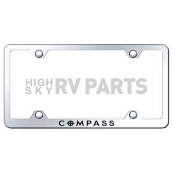 Automotive Gold License Plate Frame - Silver Stainless Steel - LFWCMPEC