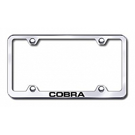 Automotive Gold License Plate Frame - Silver Stainless Steel - LFWCOBEC