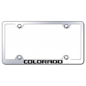 Automotive Gold License Plate Frame - Silver Stainless Steel - LFWCOLEC