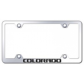 Automotive Gold License Plate Frame - Silver Stainless Steel - LFWCOLEC
