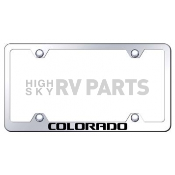 Automotive Gold License Plate Frame - Silver Stainless Steel - LFWCOLEC
