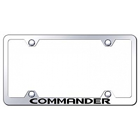 Automotive Gold License Plate Frame - Silver Stainless Steel - LFWCOMEC