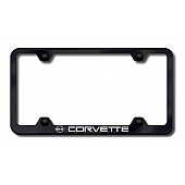 Automotive Gold License Plate Frame - Black Stainless Steel - LFWCOV4EB