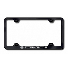 Automotive Gold License Plate Frame - Black Stainless Steel - LFWCOV4EB