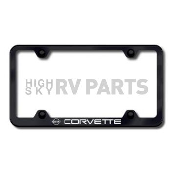 Automotive Gold License Plate Frame - Black Stainless Steel - LFWCOV4EB