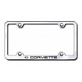Automotive Gold License Plate Frame - Silver Stainless Steel - LFWCOV4EC