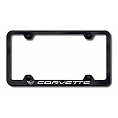 Automotive Gold License Plate Frame - Black Stainless Steel - LFWCOV5EB