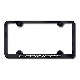 Automotive Gold License Plate Frame - Black Stainless Steel - LFWCOV5EB
