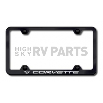 Automotive Gold License Plate Frame - Black Stainless Steel - LFWCOV5EB