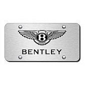 Automotive Gold License Plate - Bentley Stainless Steel - PLBENES
