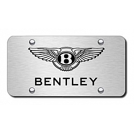 Automotive Gold License Plate - Bentley Stainless Steel - PLBENES