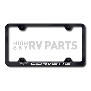 Automotive Gold License Plate Frame - Black Stainless Steel - LFWCOV6EB