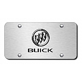 Automotive Gold License Plate - Buick Stainless Steel - PLBUIES