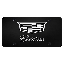 Automotive Gold License Plate - Cadillac Stainless Steel - PLCAD3EB