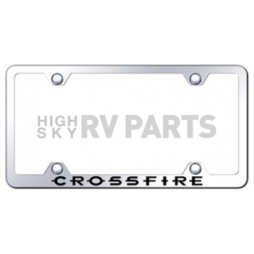 Automotive Gold License Plate Frame - Silver Stainless Steel - LFWCROEC