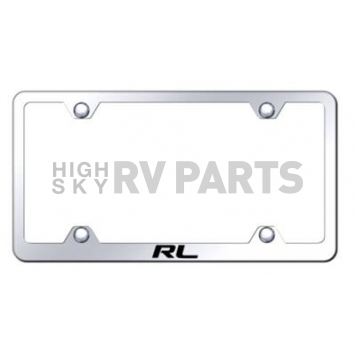 Automotive Gold License Plate Frame - Silver Stainless Steel - LFWRLEC