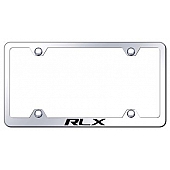 Automotive Gold License Plate Frame - Silver Stainless Steel - LFWRLXEC