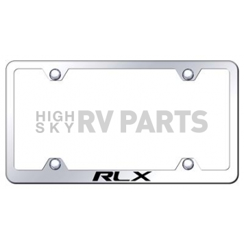 Automotive Gold License Plate Frame - Silver Stainless Steel - LFWRLXEC