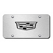 Automotive Gold License Plate - Cadillac Stainless Steel - PLCAD3LES