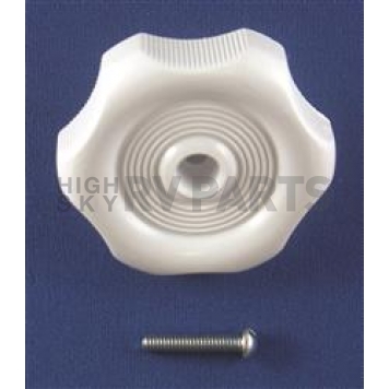 Strybuc Window Crank Knob - Round Plastic White Single - 743CWHT