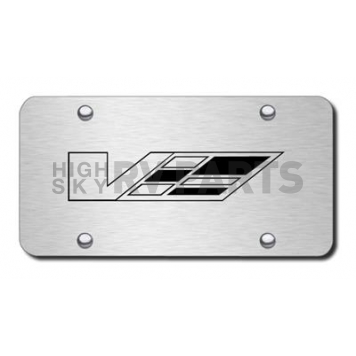 Automotive Gold License Plate - Cadillac V Stainless Steel - PLCADVES