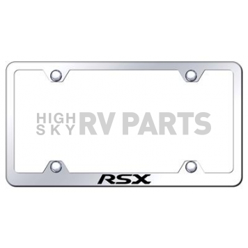 Automotive Gold License Plate Frame - Silver Stainless Steel - LFWRSXEC