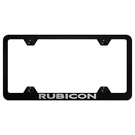Automotive Gold License Plate Frame - Black Stainless Steel - LFWRUBEB