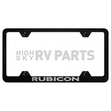 Automotive Gold License Plate Frame - Black Stainless Steel - LFWRUBEB