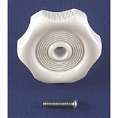 Strybuc Window Crank Knob - Round Plastic White Single - 743CEWHT