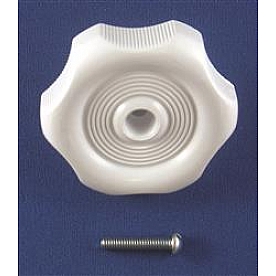 Strybuc Window Crank Knob - Round Plastic White Single - 743CEWHT