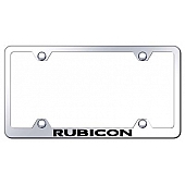 Automotive Gold License Plate Frame - Silver Stainless Steel - LFWRUBEC