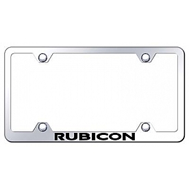 Automotive Gold License Plate Frame - Silver Stainless Steel - LFWRUBEC