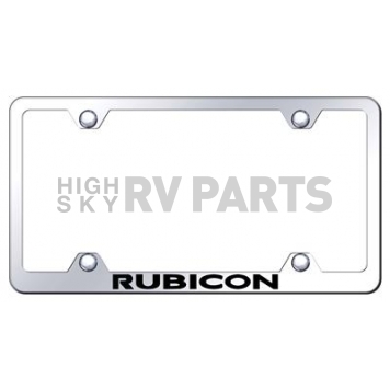 Automotive Gold License Plate Frame - Silver Stainless Steel - LFWRUBEC