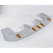 JSP Automotive Roof Visor - Primered Fiberglass Gray - 12338L