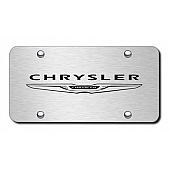 Automotive Gold License Plate - Chrysler Stainless Steel - PLCHRNLES