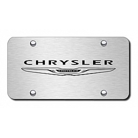 Automotive Gold License Plate - Chrysler Stainless Steel - PLCHRNLES