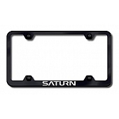 Automotive Gold License Plate Frame - Black Stainless Steel - LFWSATEB