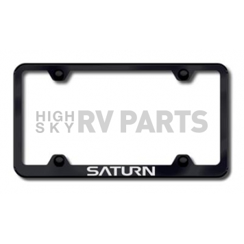 Automotive Gold License Plate Frame - Black Stainless Steel - LFWSATEB
