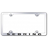 Automotive Gold License Plate Frame - Silver Stainless Steel - LFWSEBEC