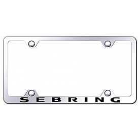 Automotive Gold License Plate Frame - Silver Stainless Steel - LFWSEBEC