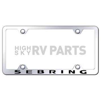 Automotive Gold License Plate Frame - Silver Stainless Steel - LFWSEBEC