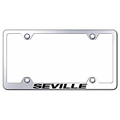 Automotive Gold License Plate Frame - Silver Stainless Steel - LFWSEVEC