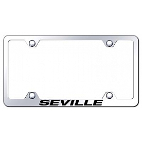 Automotive Gold License Plate Frame - Silver Stainless Steel - LFWSEVEC